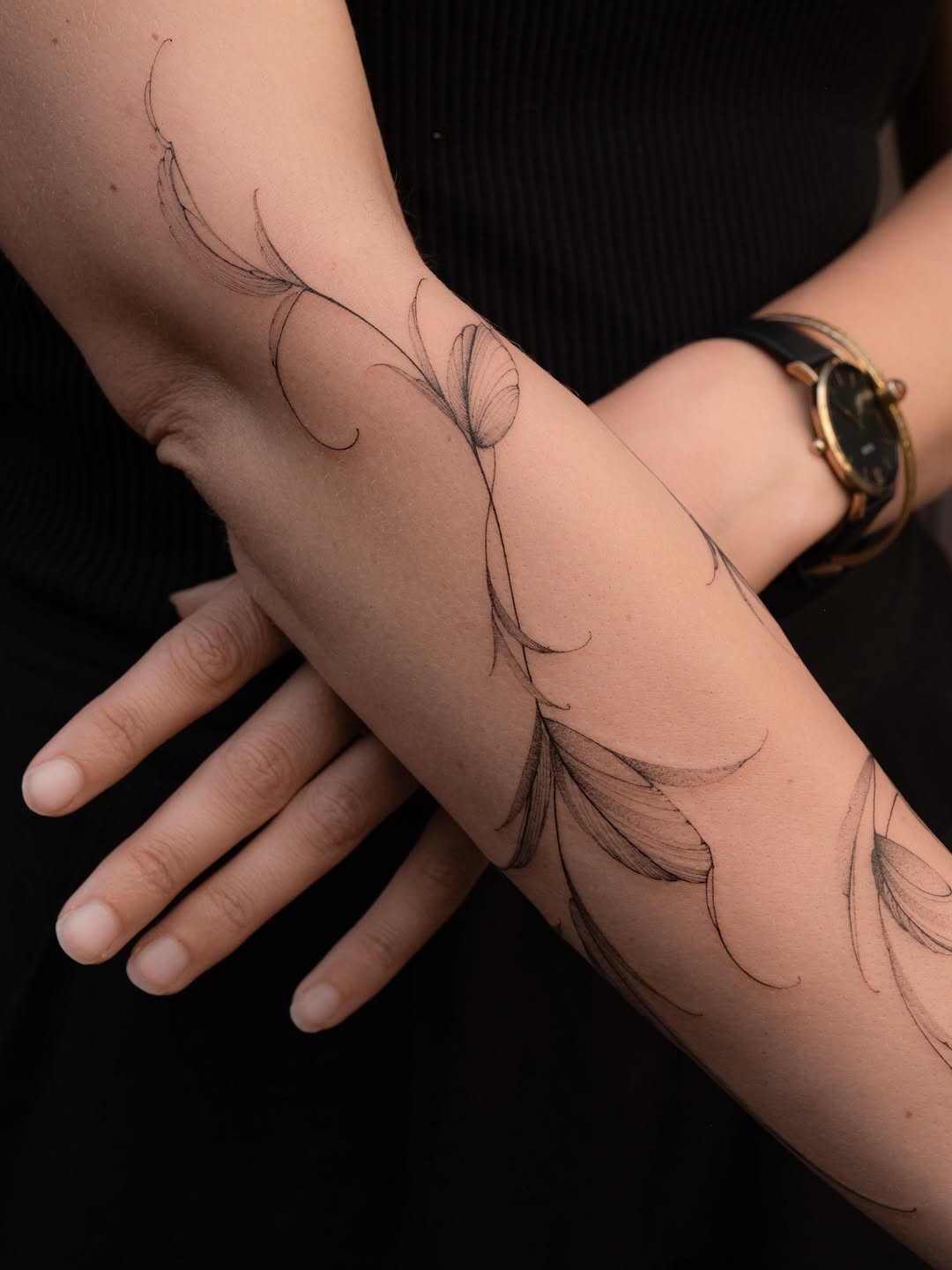 Tattoo by @lasstattoo — fine_line, black_and_grey