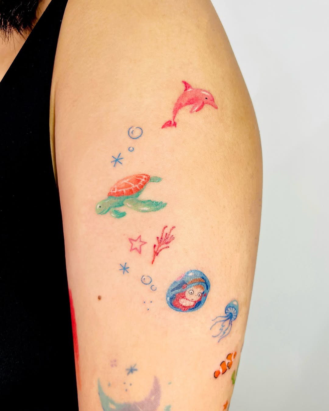 Tattoo by @purinntattoo — fine_line, anime