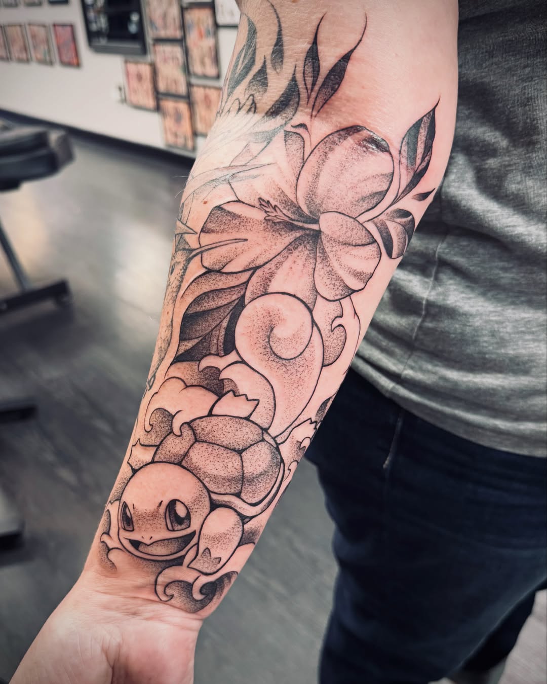 Tattoo by @weaponix — dotwork, black_and_grey