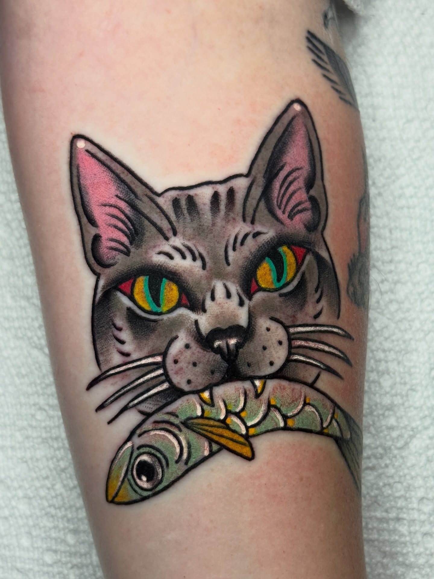 Tattoo by @ghostbunnytattoos — american_traditional