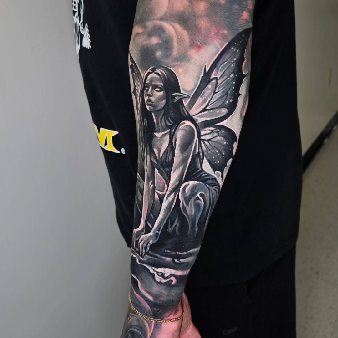 Tattoo by @tylermalek — realism, black_and_grey