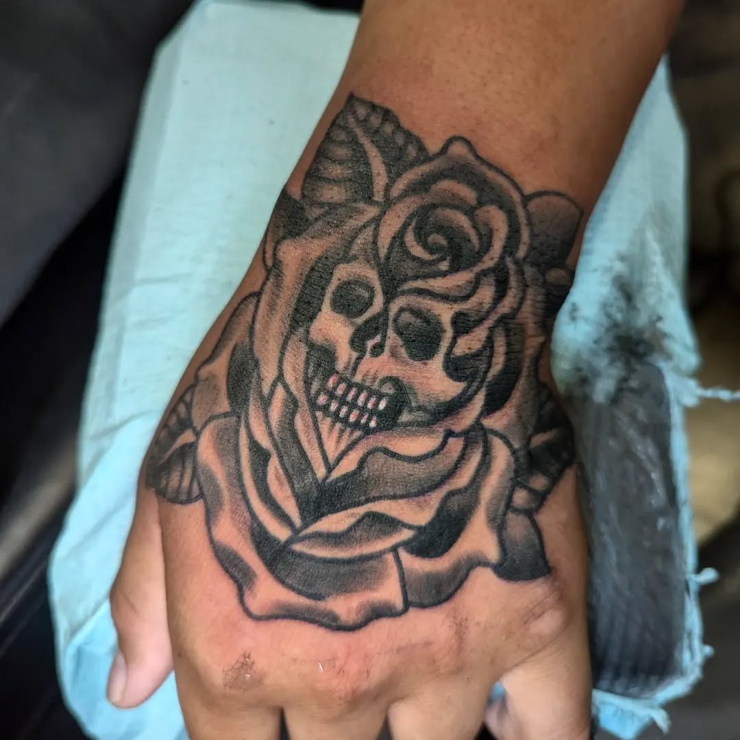 Tattoo by @ericwardtattoos — black_and_grey, dark_realism