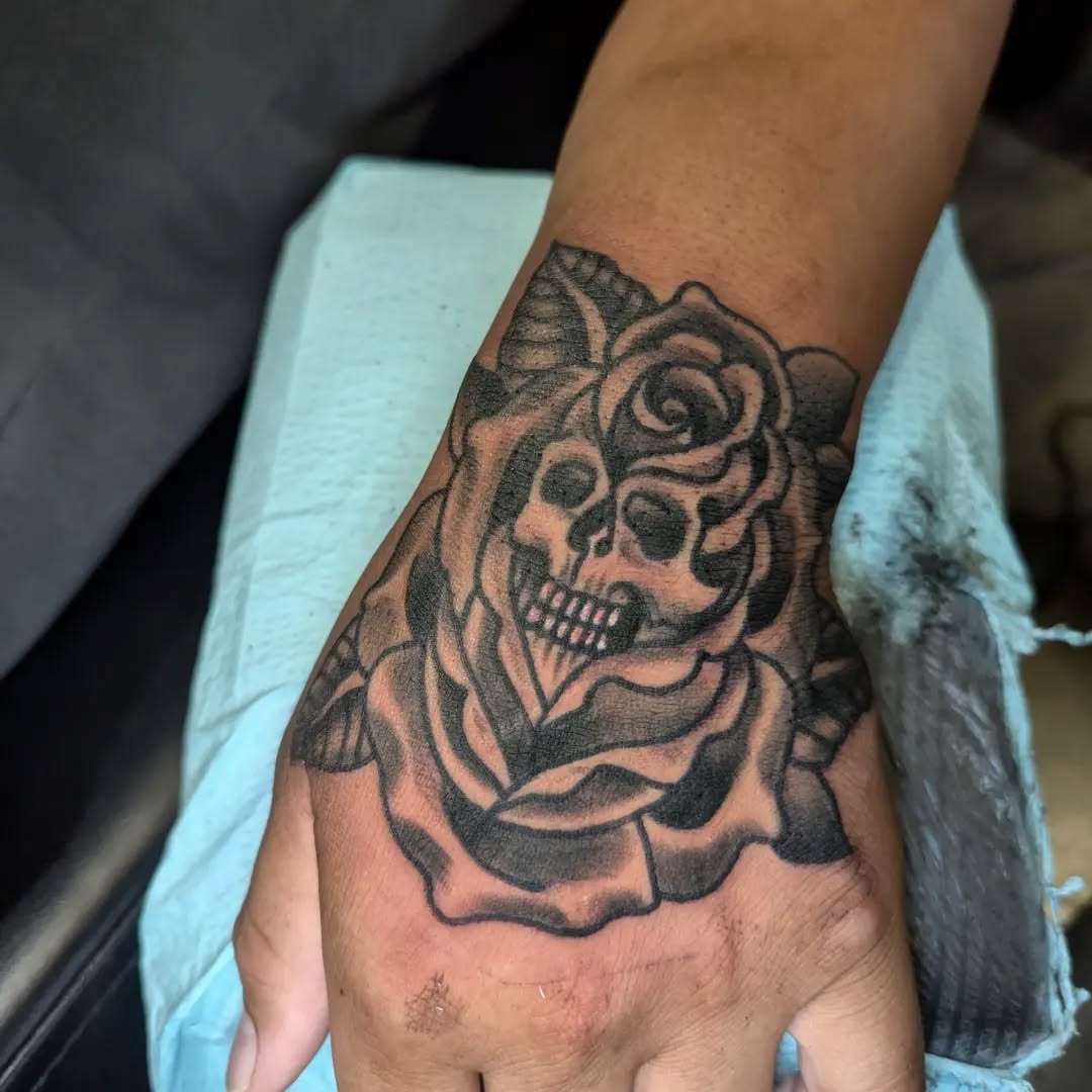 Tattoo by @ericwardtattoos — black_and_grey, dark_realism