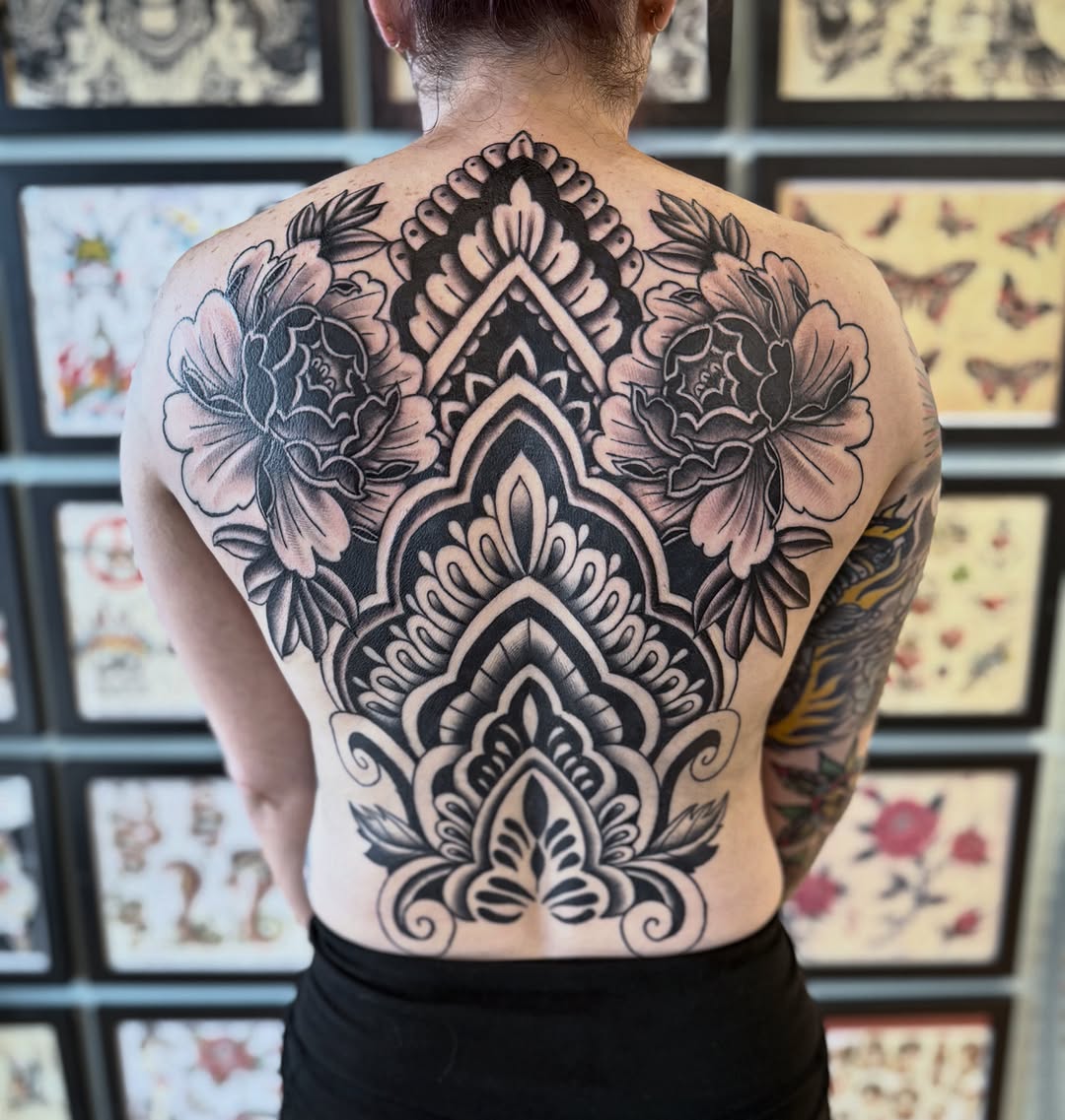 Tattoo by @shannontattooer — blackwork, ornamental