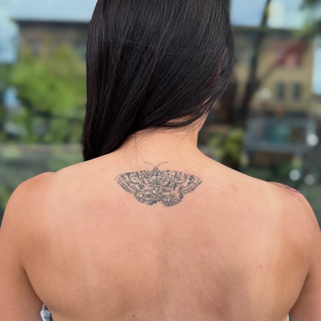 Tattoo by @divinearcaneart — black_and_grey, dotwork