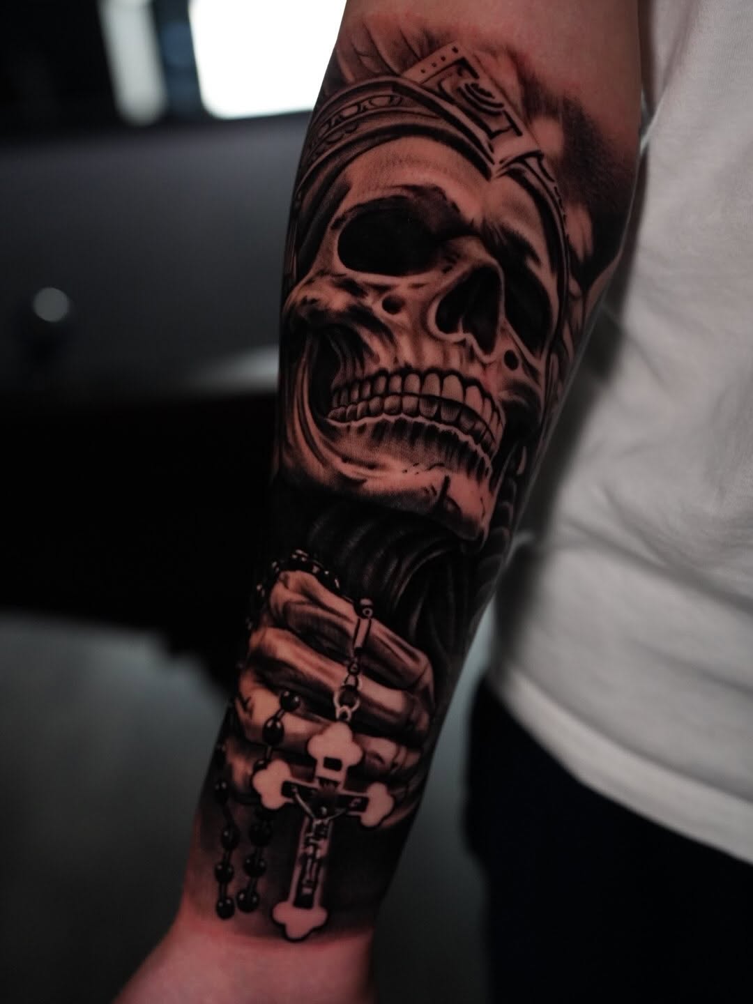 Tattoo by @smoke.tattoos — realism, black_and_grey