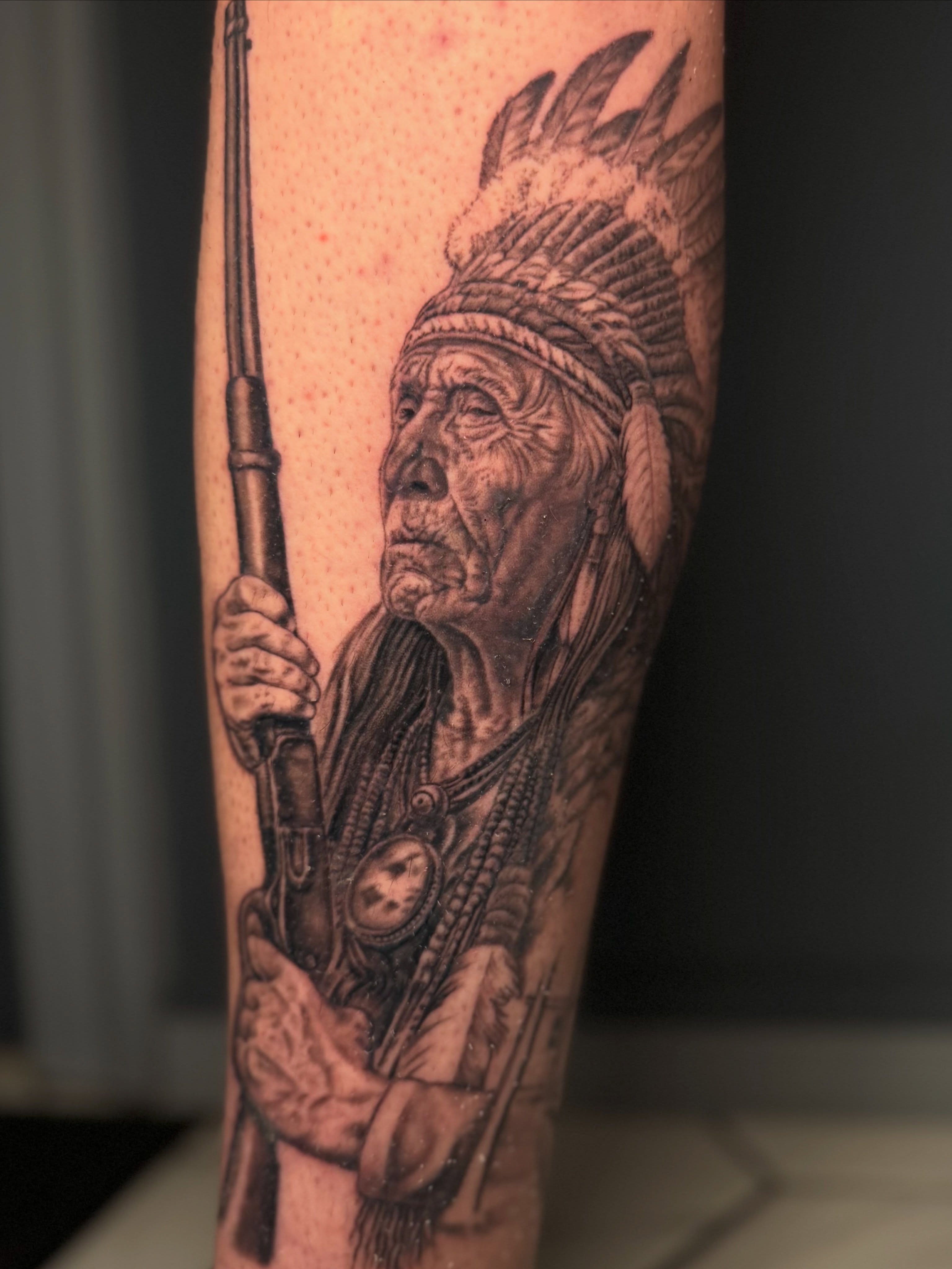 Tattoo by @urbancowboyart โ realism, black_and_grey