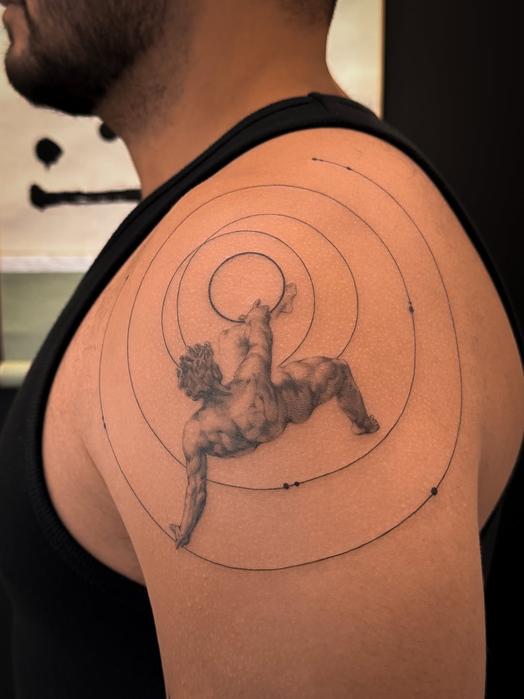 Tattoo by @junh_tattoo — black_and_grey, geometric