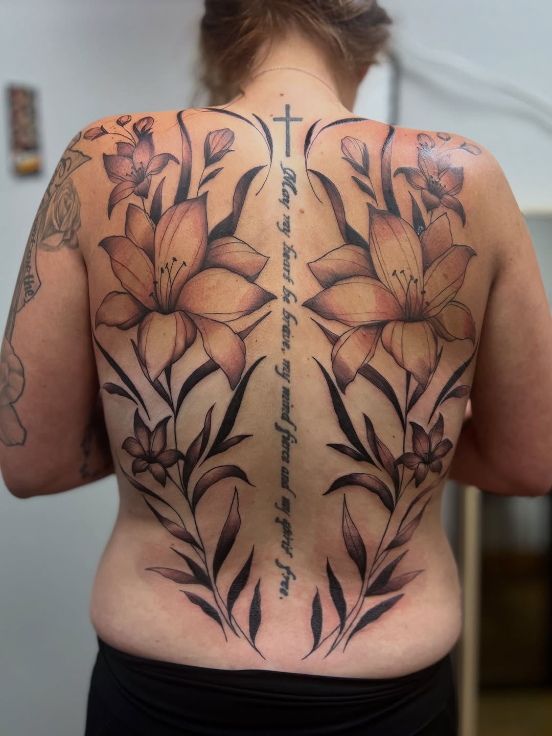 Tattoo by @popkerntattoos — black_and_grey, lettering_script