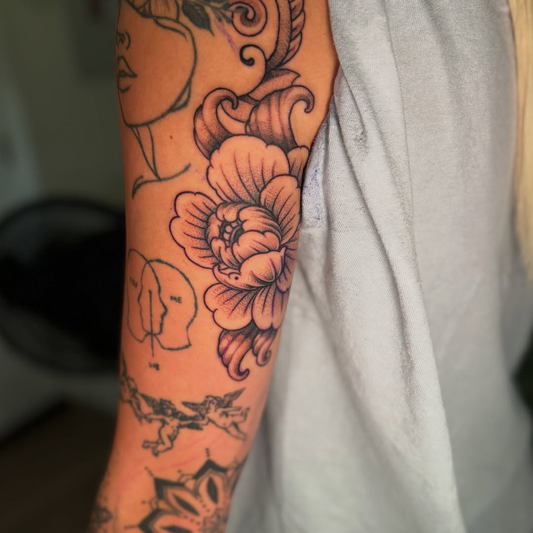 Tattoo by @chiahtattoos — black_and_grey, ornamental
