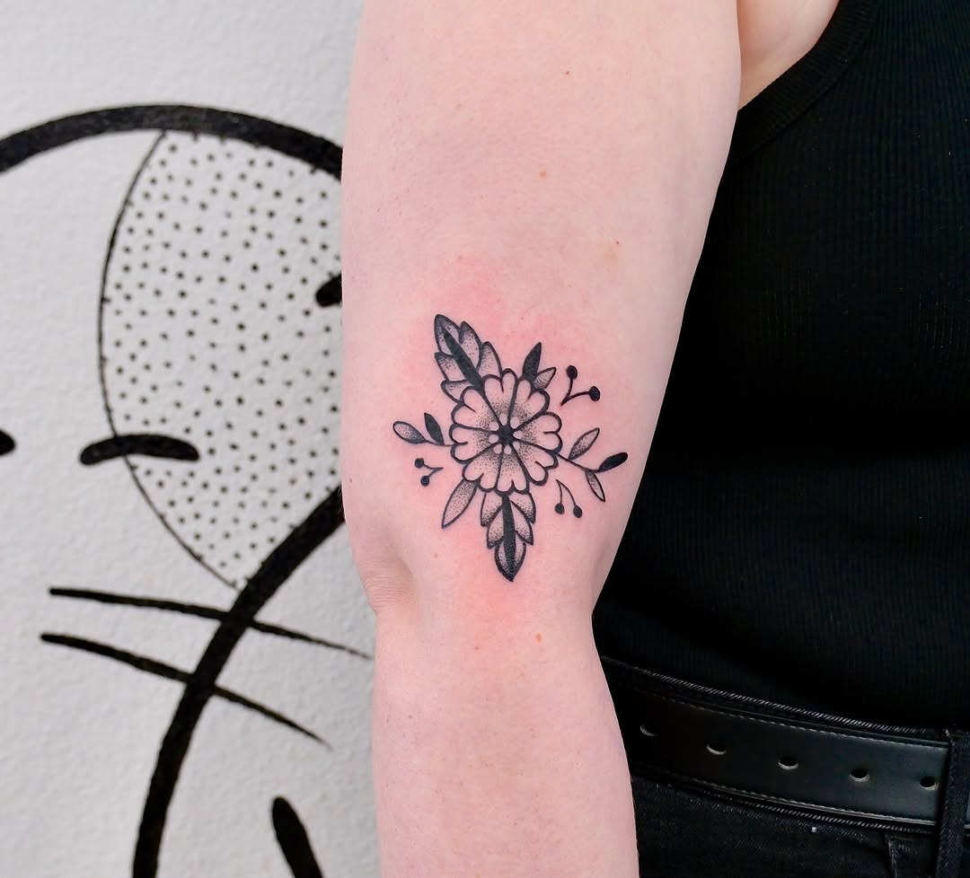 Tattoo by @peggypantz — dotwork, fine_line