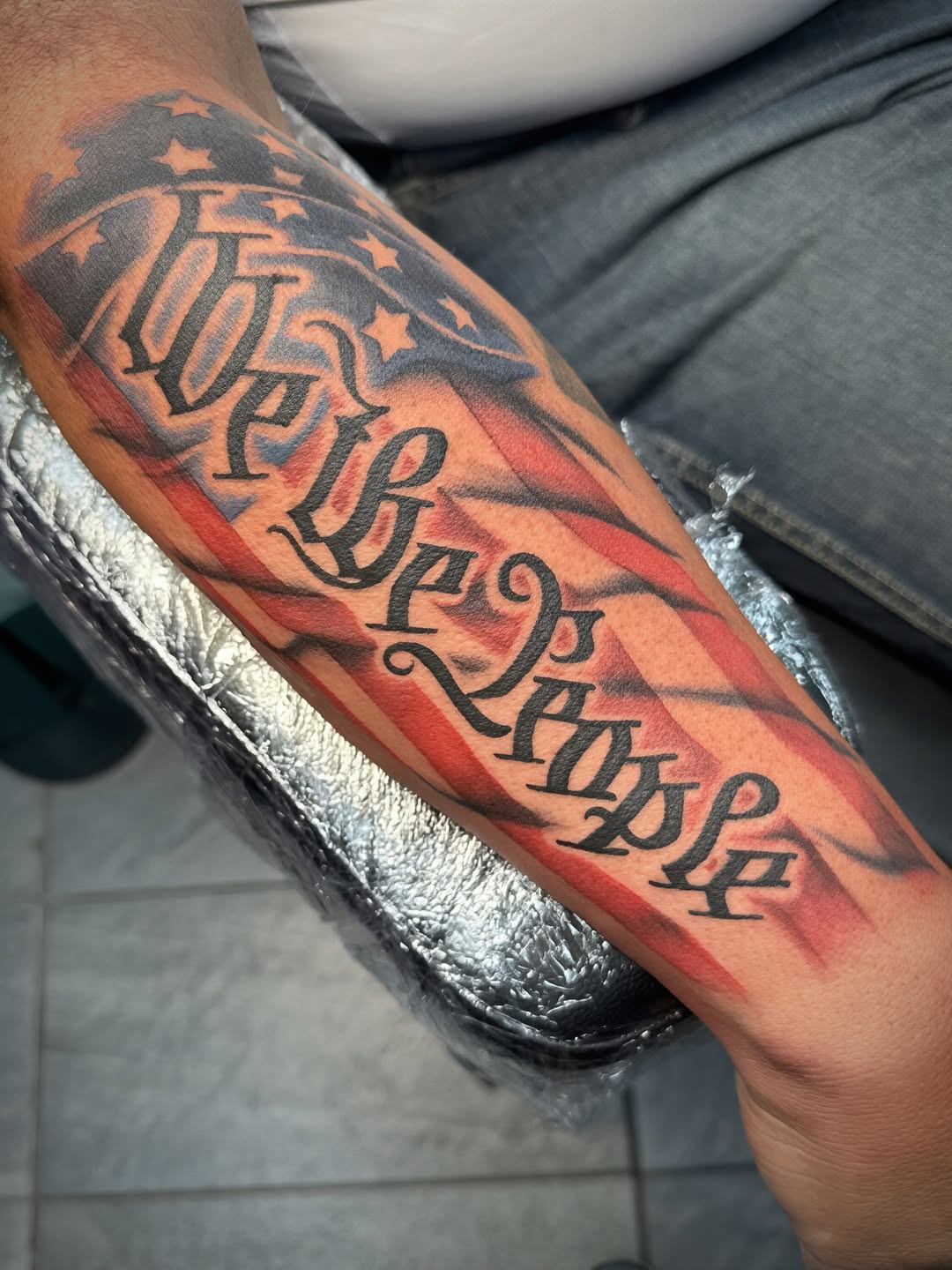 Tattoo by @mikailajean.designs — lettering_script, black_and_grey