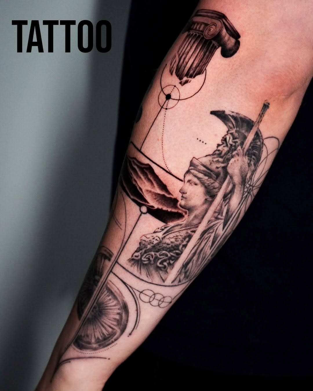 Tattoo by @moitattoo — black_and_grey, geometric