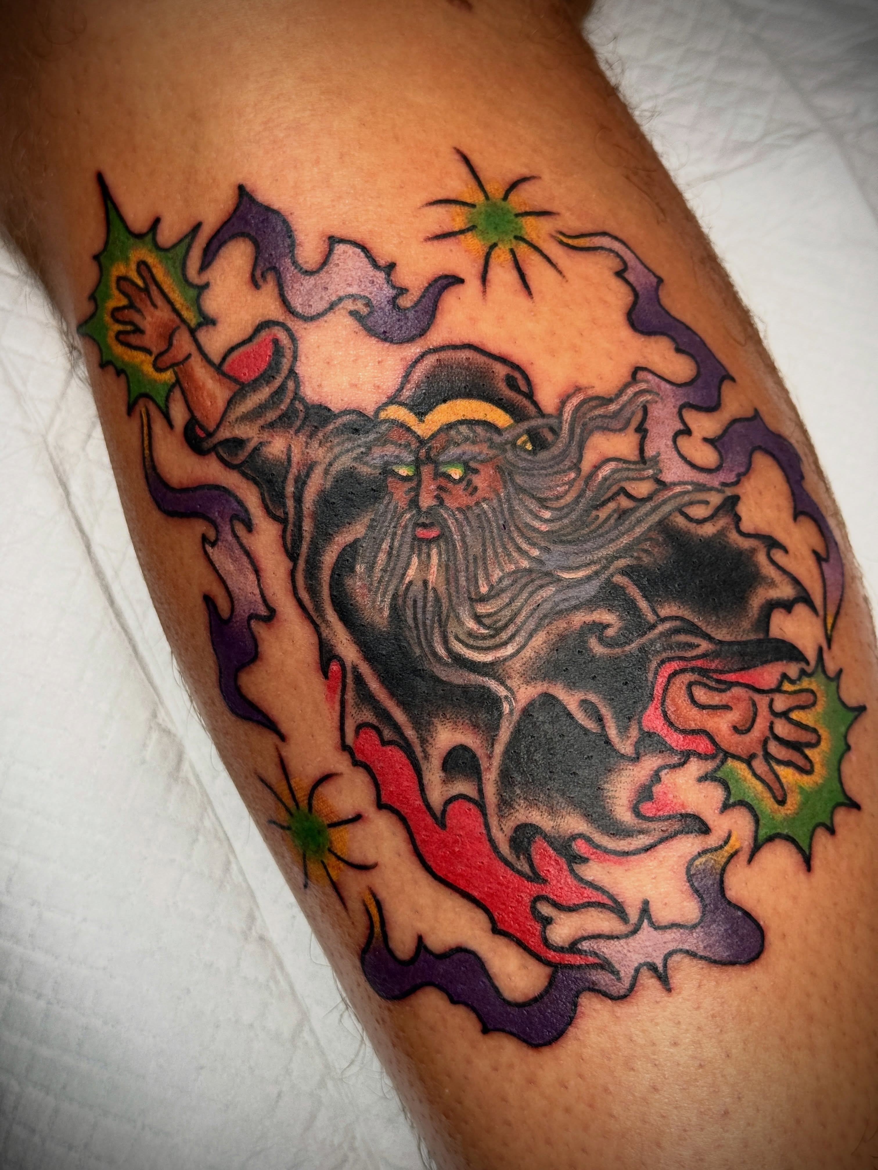 Tattoo by @butchmickle — american_traditional, dotwork