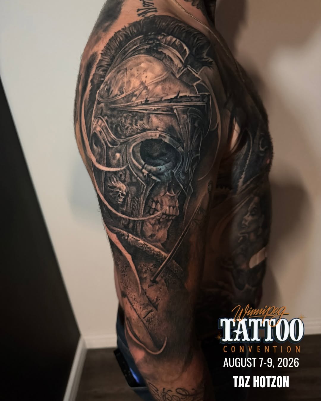 Tattoo by @tazhotzon — realism, black_and_grey