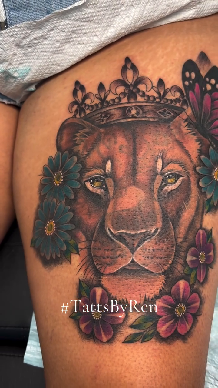 Tattoo by @renren_tattz — realism, black_and_grey