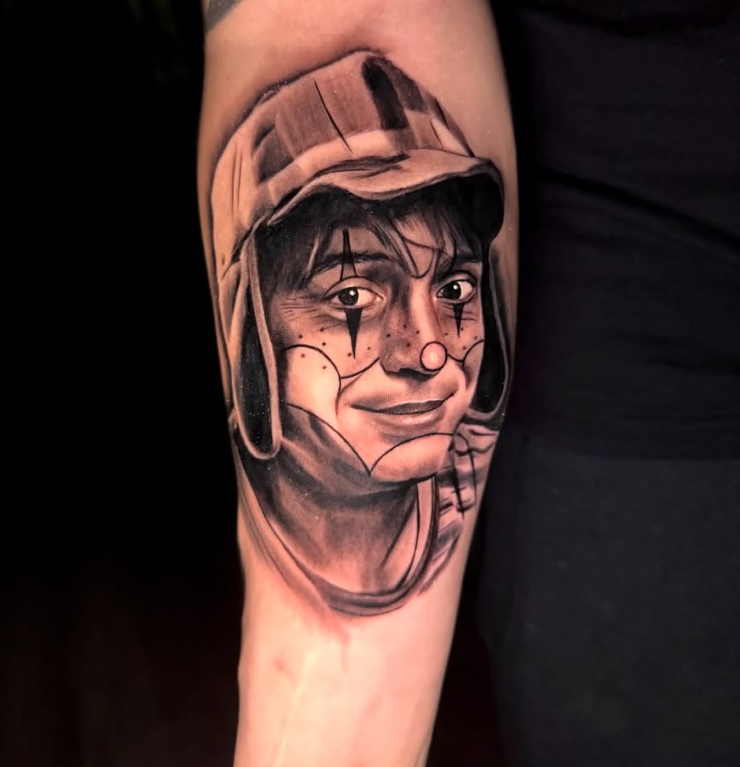 Tattoo by @consciouschildtattoo — realism, black_and_grey
