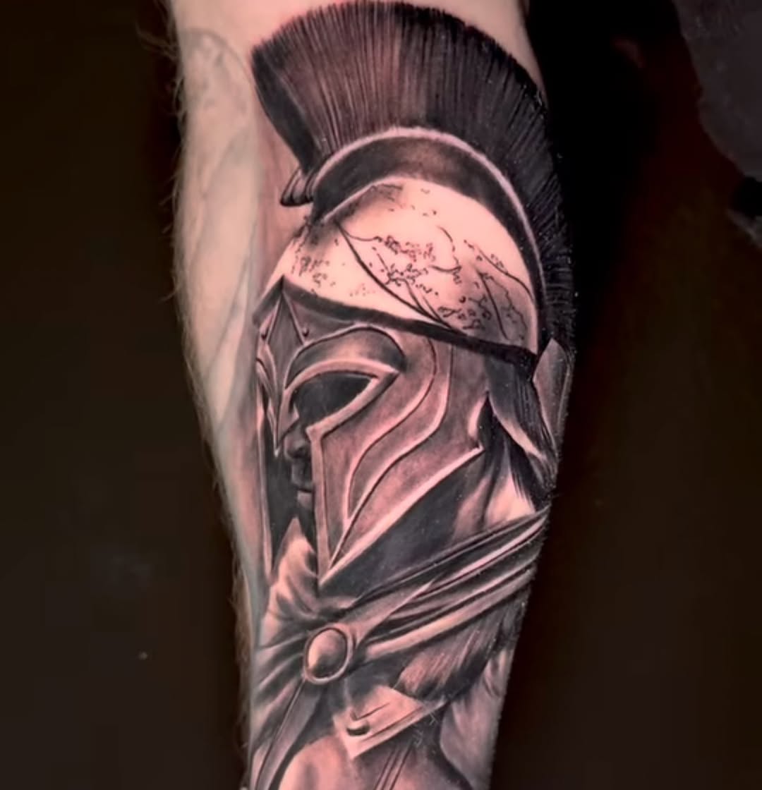 Tattoo by @consciouschildtattoo — realism, black_and_grey