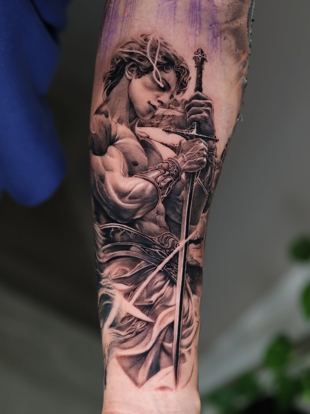 Tattoo by @tattooist_reset β realism, black_and_grey