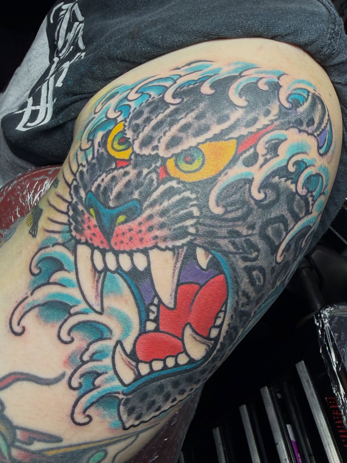 Tattoo by @annettelarulez — japanese_irezumi, blackwork