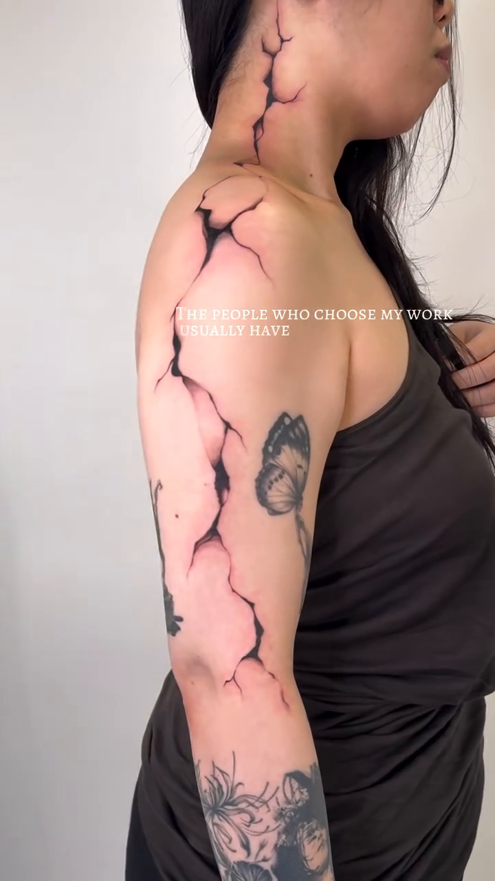 Tattoo by @kaelynreneart — blackwork, geometric