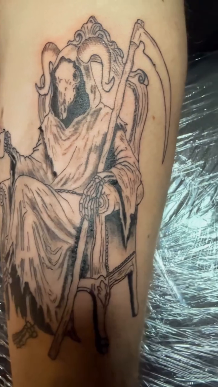 Tattoo by @jaz.ravenink — dark_realism, black_and_grey