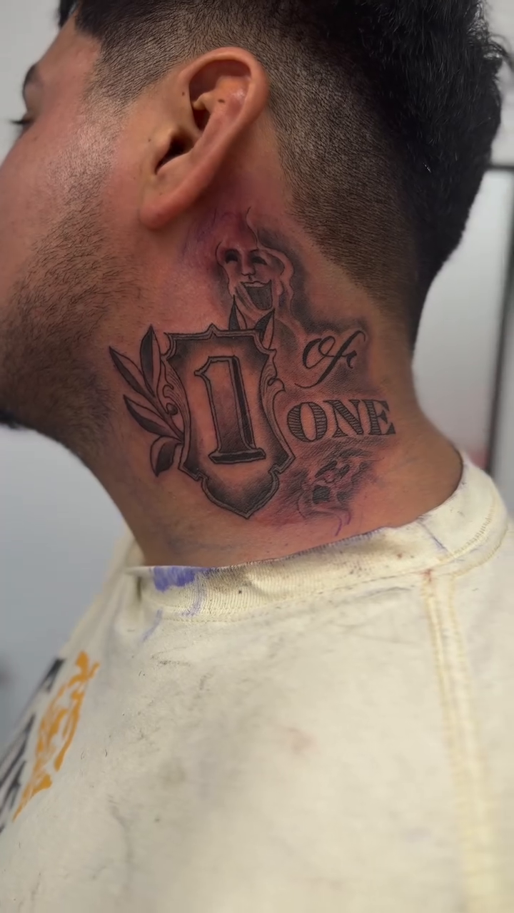Tattoo by @h.gonzalez_tattoos — black_and_grey, lettering_script