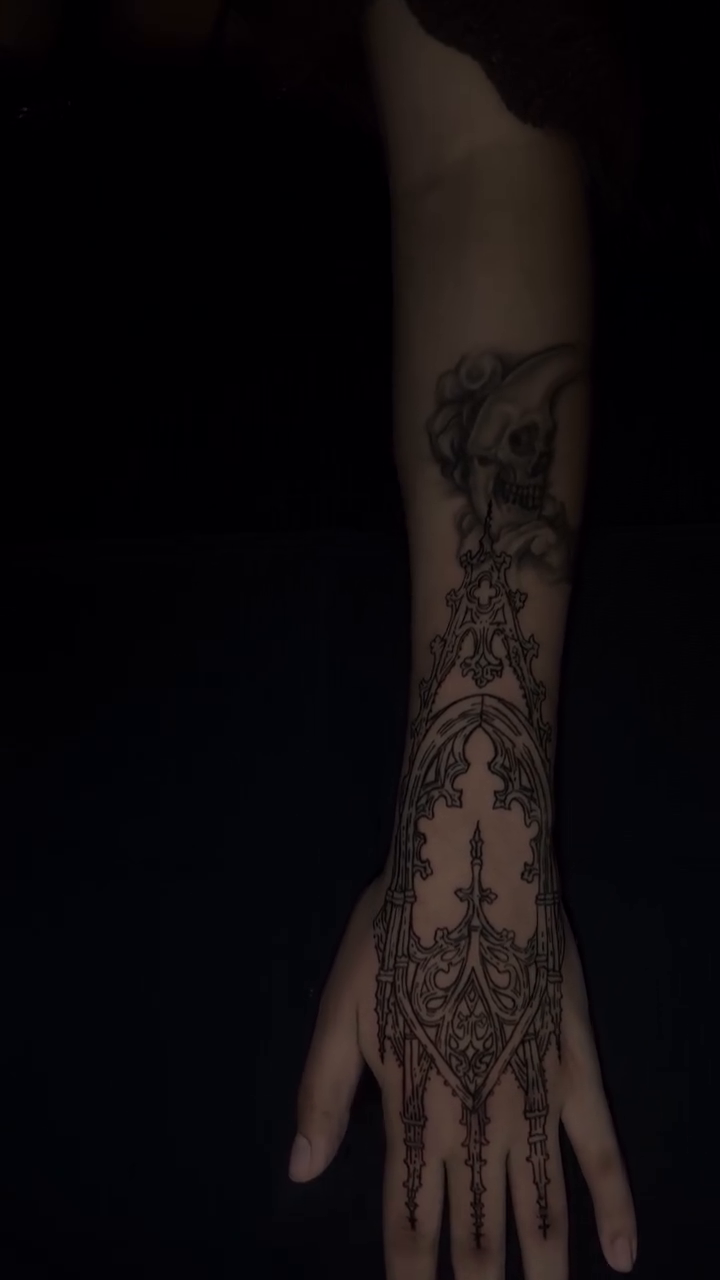Tattoo by @imtheink — black_and_grey, ornamental
