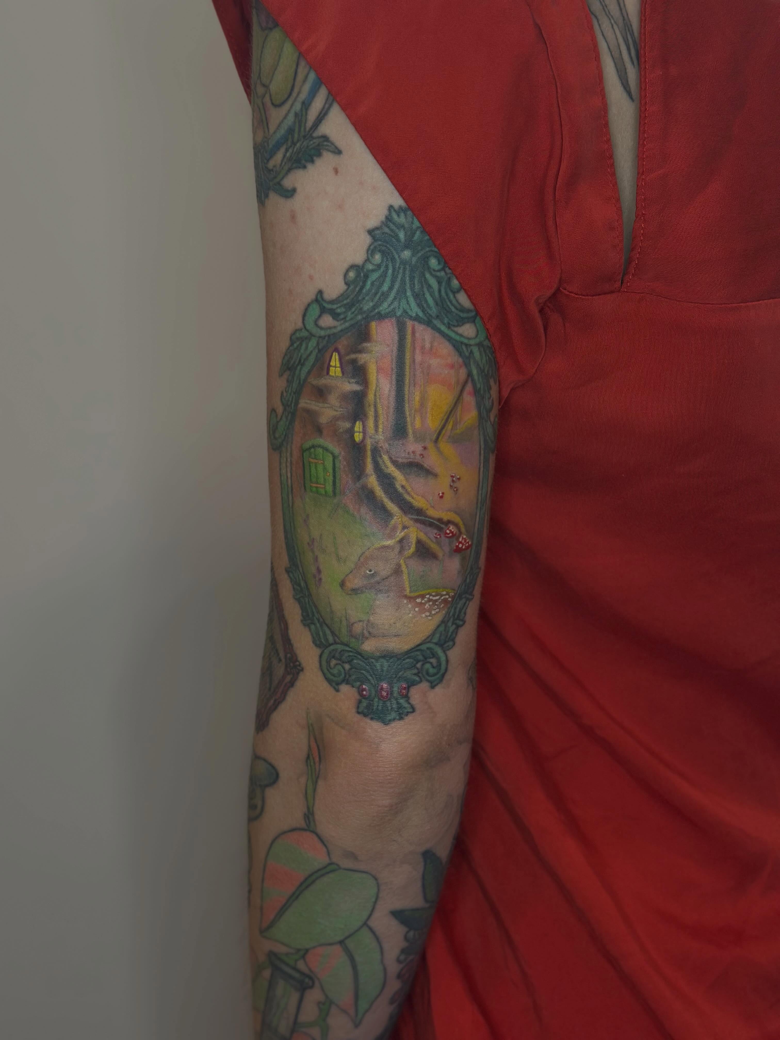 Tattoo by @michasoltattoo — illustrative, dotwork