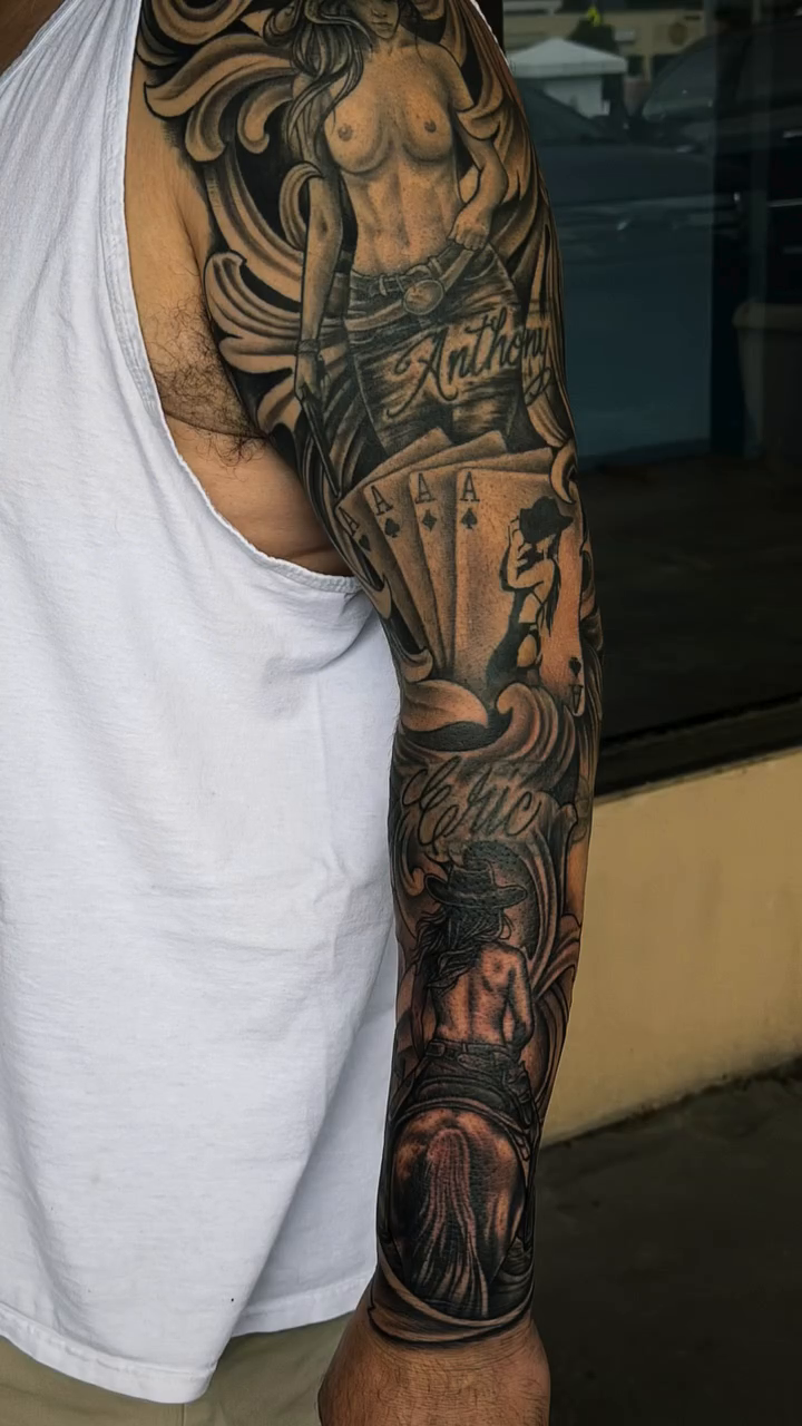Tattoo by @calvinmaryland_tattoos — chicano, black_and_grey