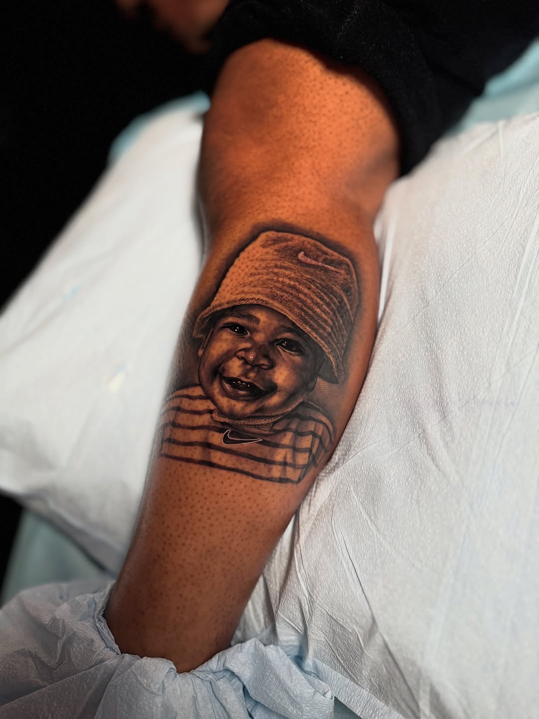 Tattoo by @heavyhitterbam — realism, black_and_grey
