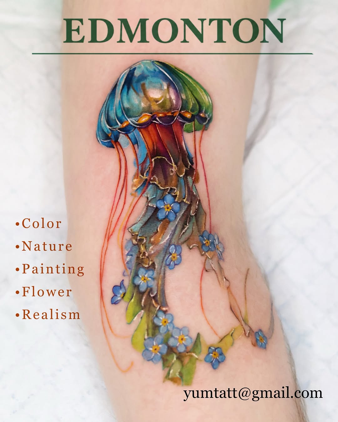 Tattoo by @tattooist_yum โ realism, watercolor