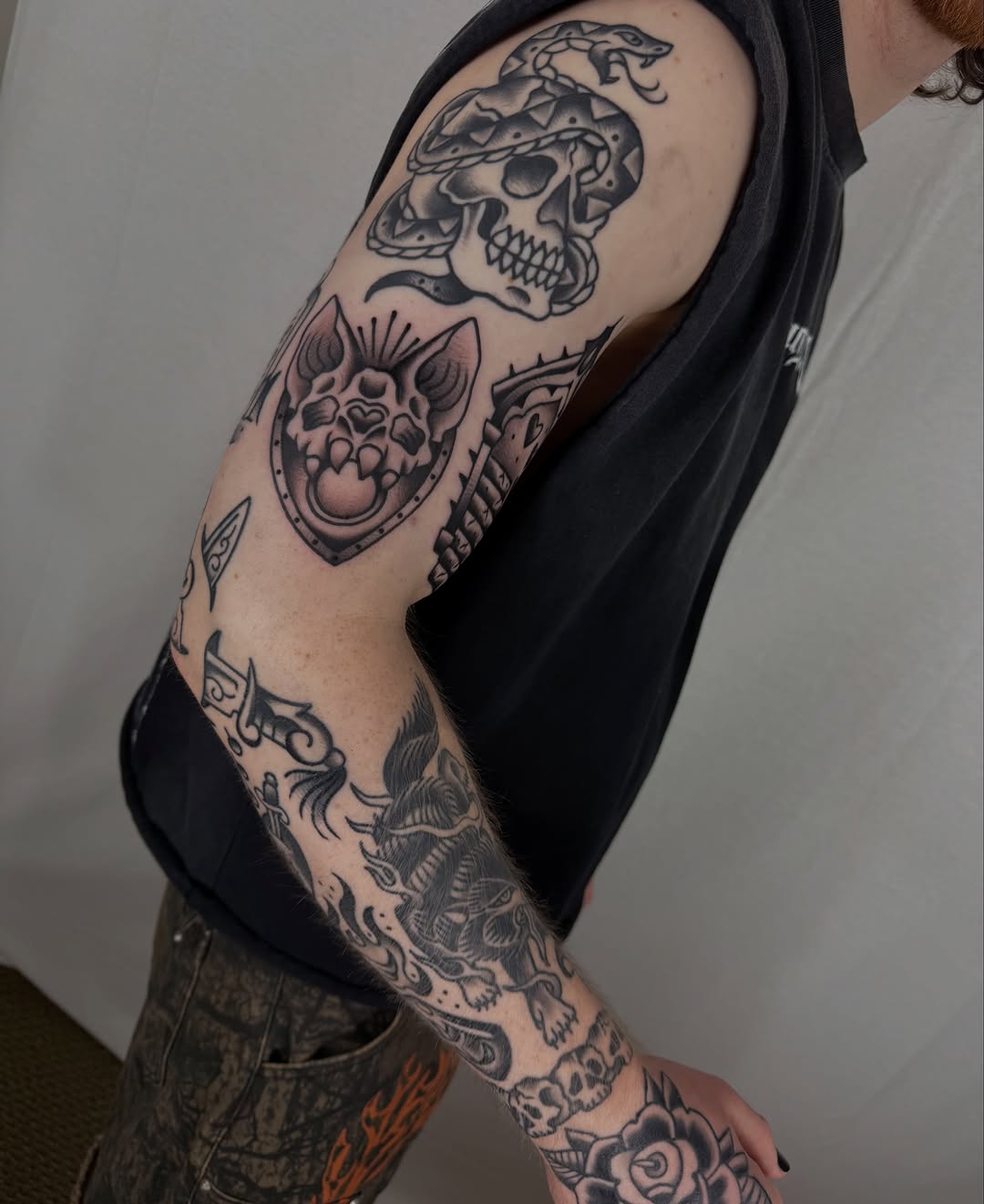 Tattoo by @hannahjean_tattoos — american_traditional, black_and_grey