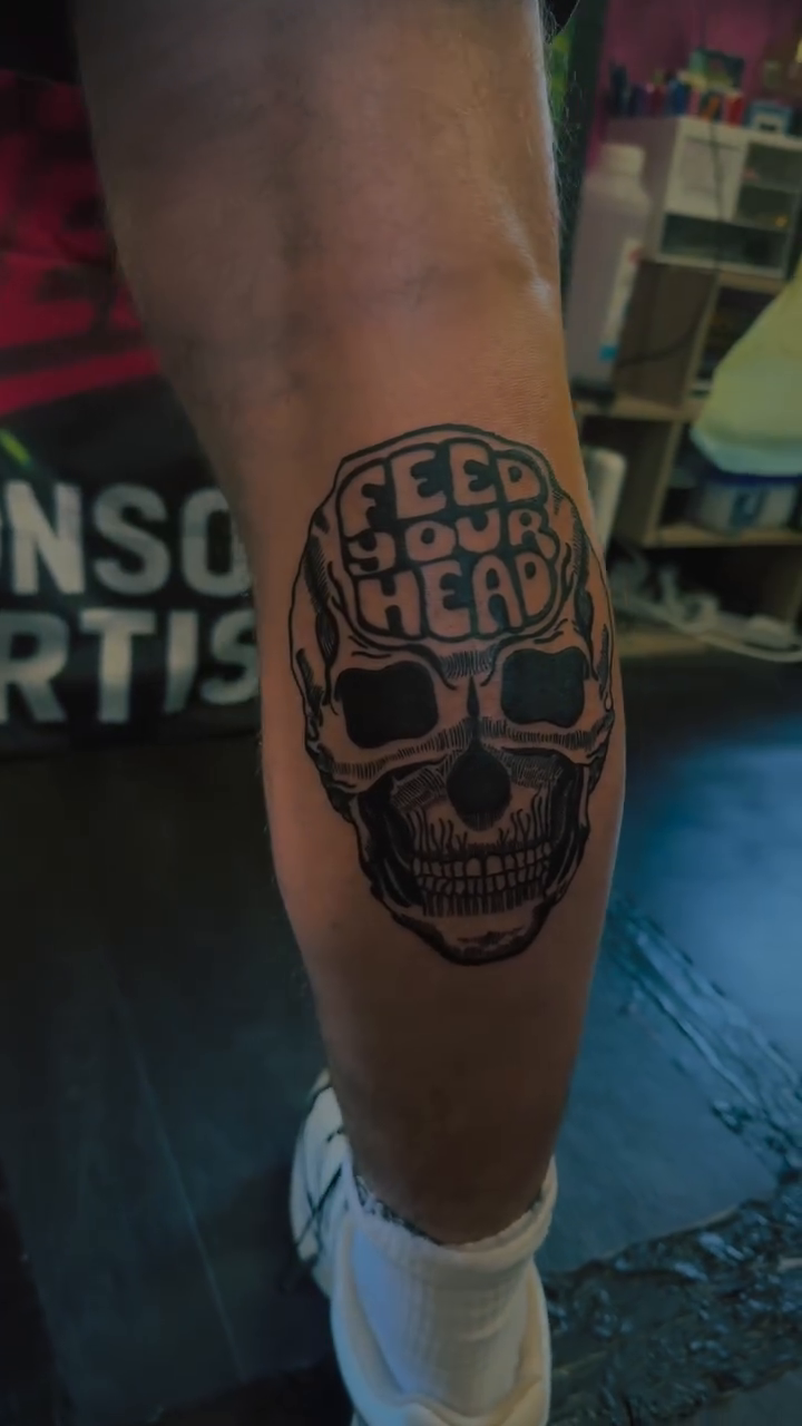 Tattoo by @fkry_tattoo — blackwork, lettering_script