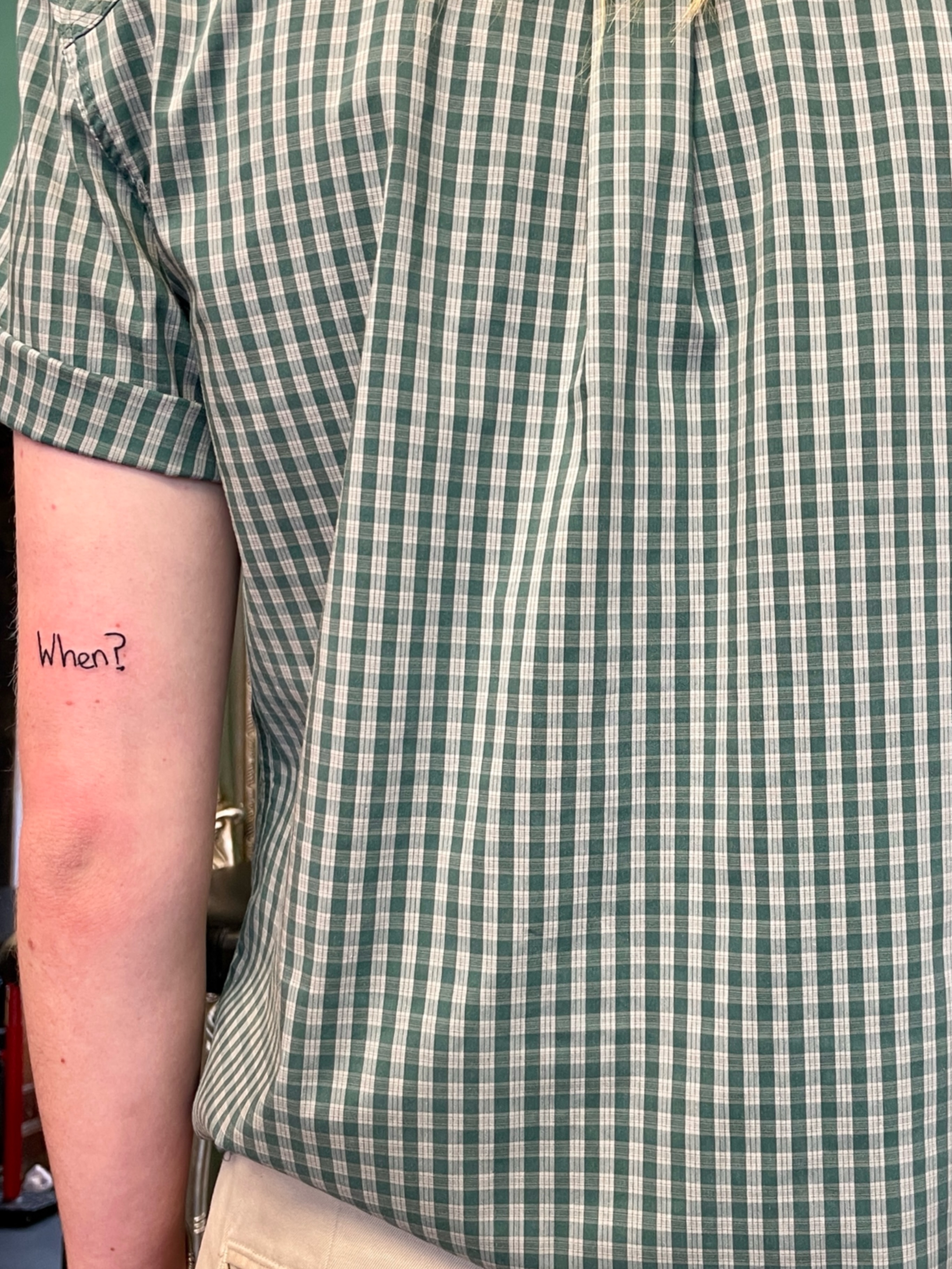 Tattoo by @luckybunnytat2 — lettering_script