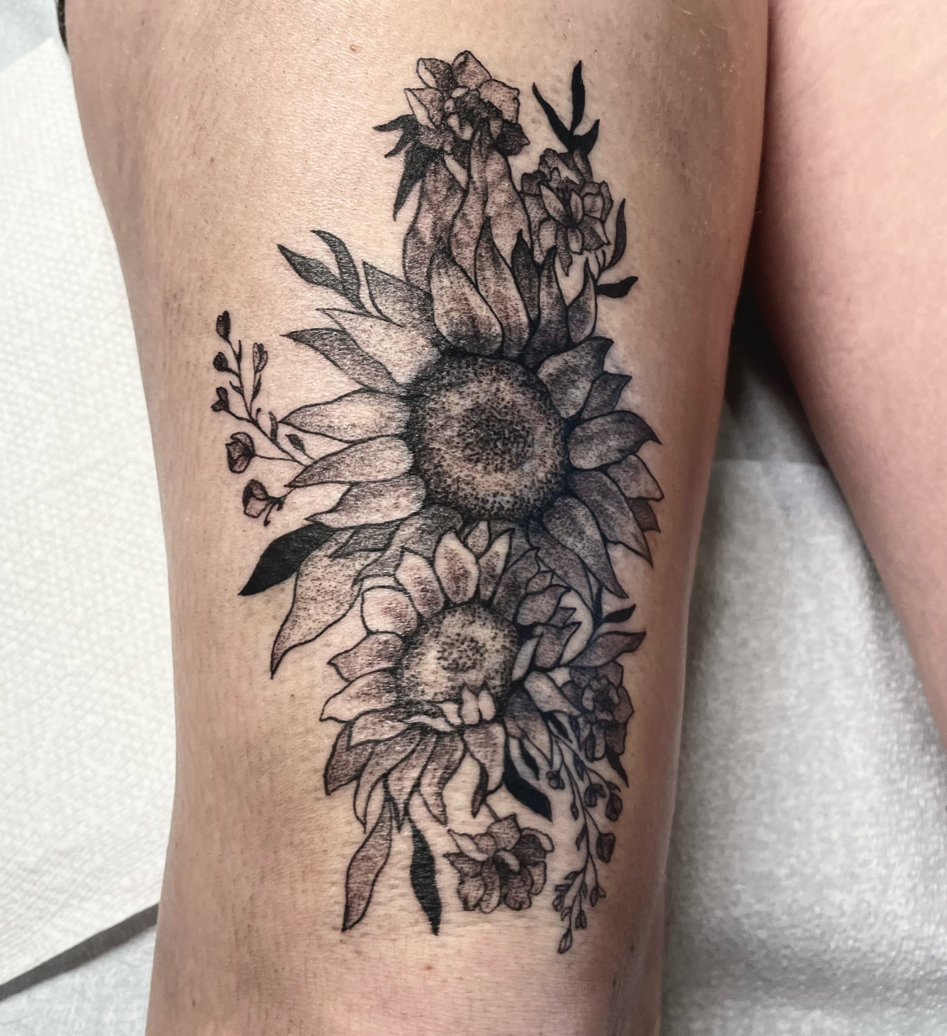 Tattoo by @trisaratoptattoos β dotwork, black_and_grey