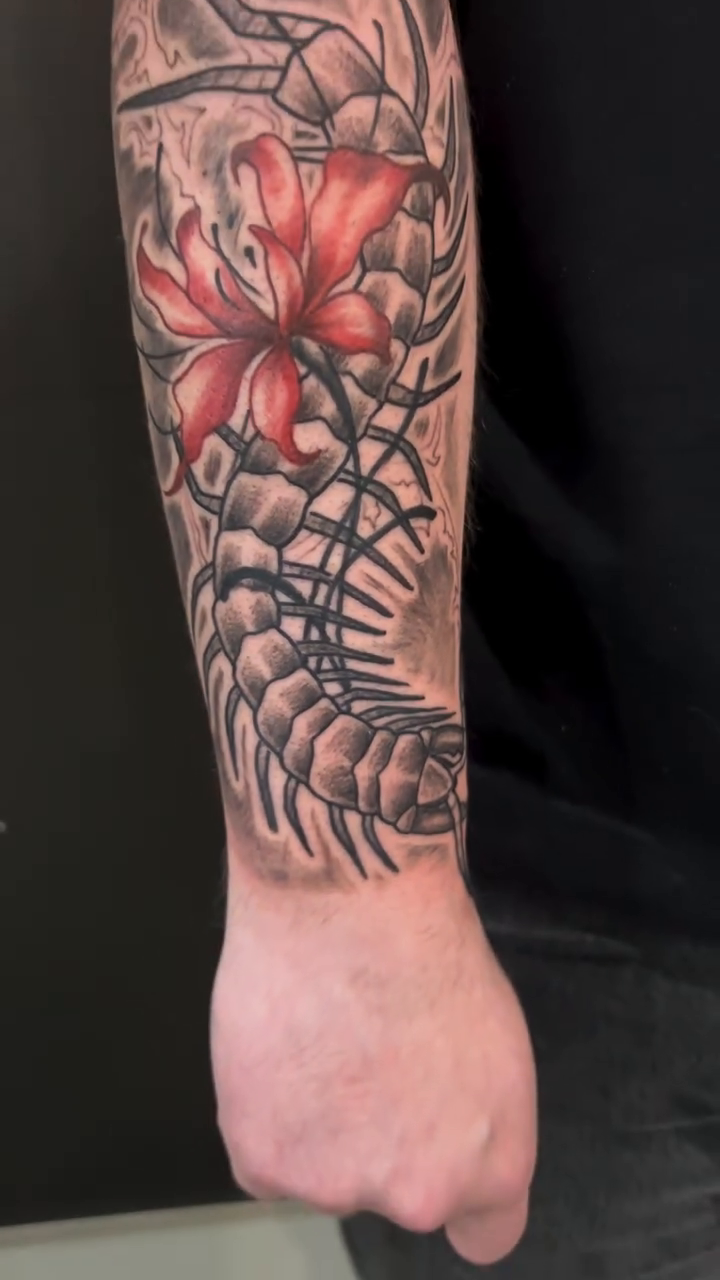 Tattoo by @fridaynighttattoos — japanese_irezumi, black_and_grey