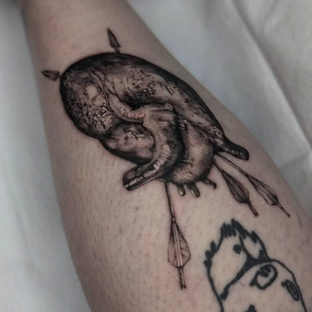 Tattoo by @brightboneink — realism, black_and_grey