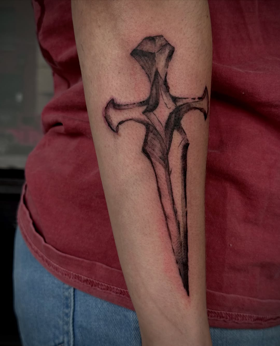 Tattoo by @jazzstabz — illustrative, black_and_grey