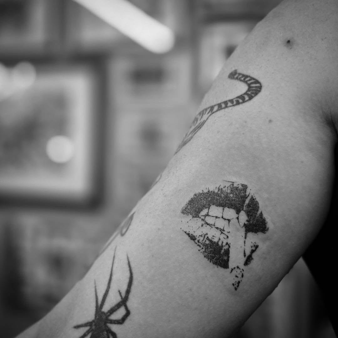 Tattoo by @aaronistattoo — dotwork