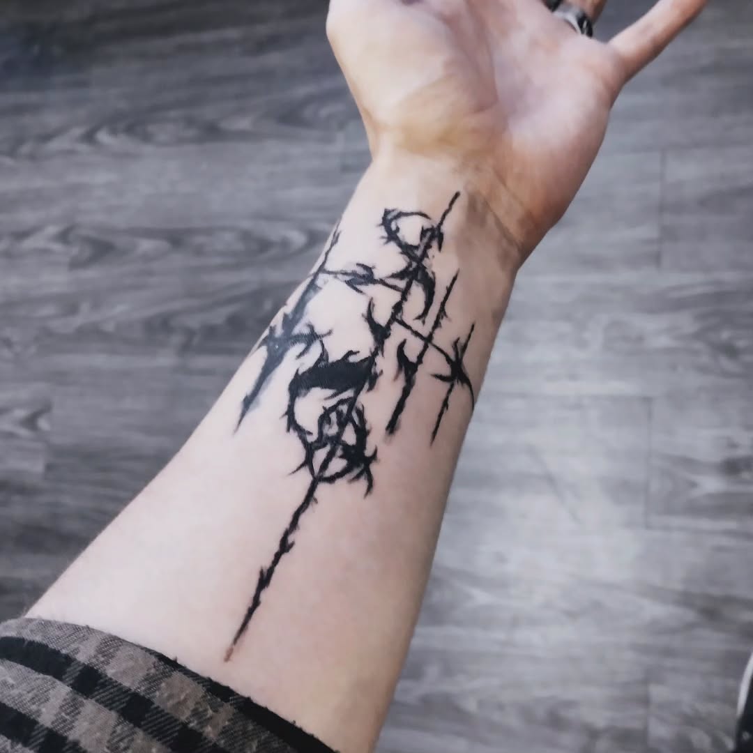 Tattoo by @cybersigilmax — blackwork