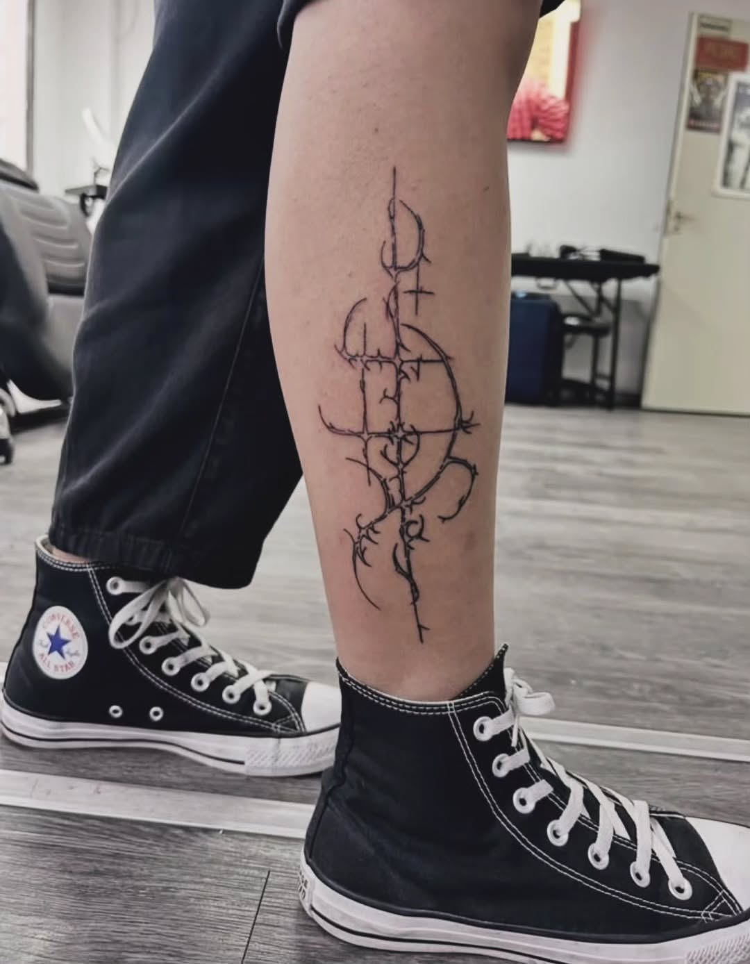 Tattoo by @cybersigilmax — lettering_script