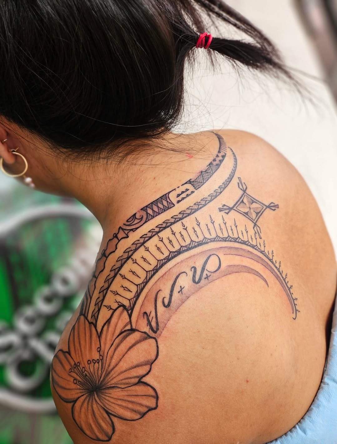 Tattoo by @hi_inkd — tribal, lettering_script
