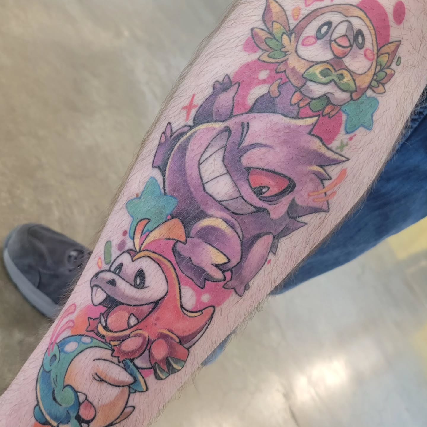 Tattoo by @jaystor.ink — dotwork, anime