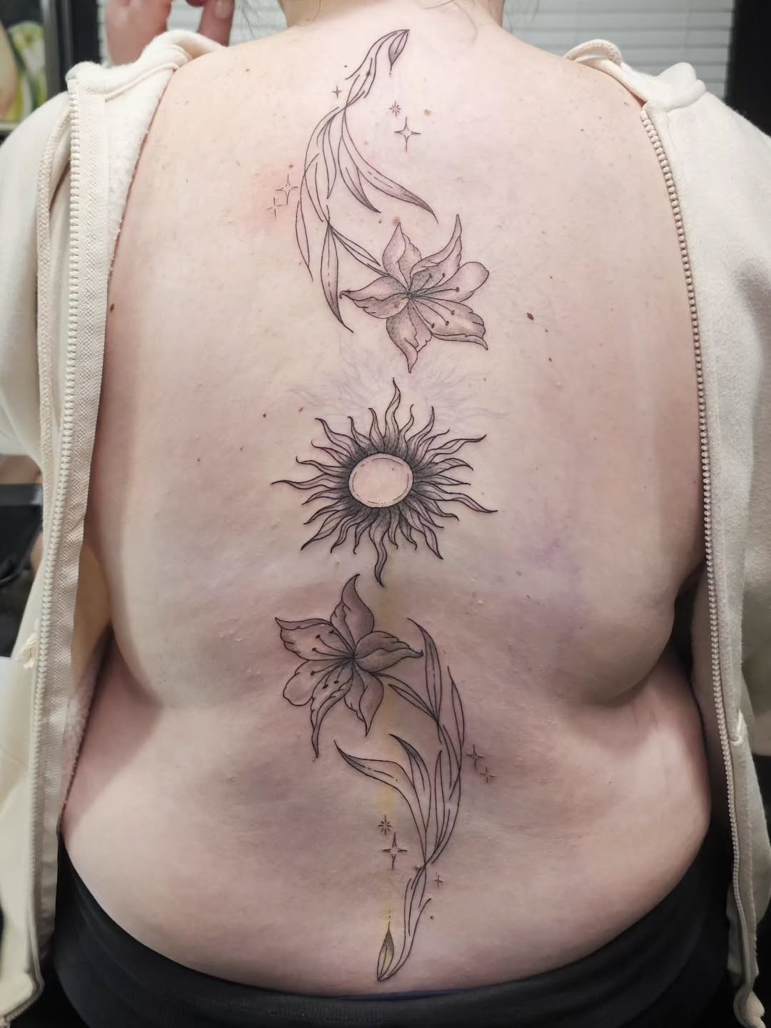 Tattoo by @caseyjo.tattoos — fine_line, black_and_grey