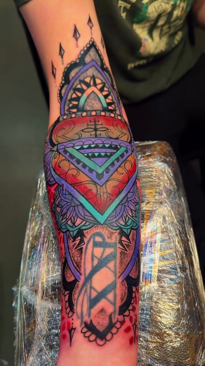Tattoo by @emactheinkgod — geometric, ornamental