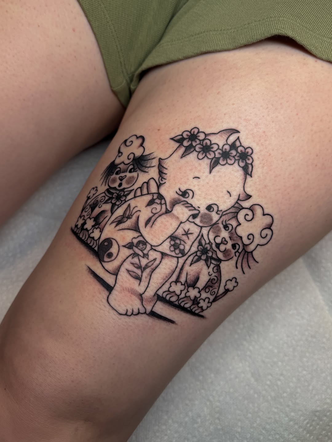 Tattoo by @hannaheddytattoo — new_school, black_and_grey