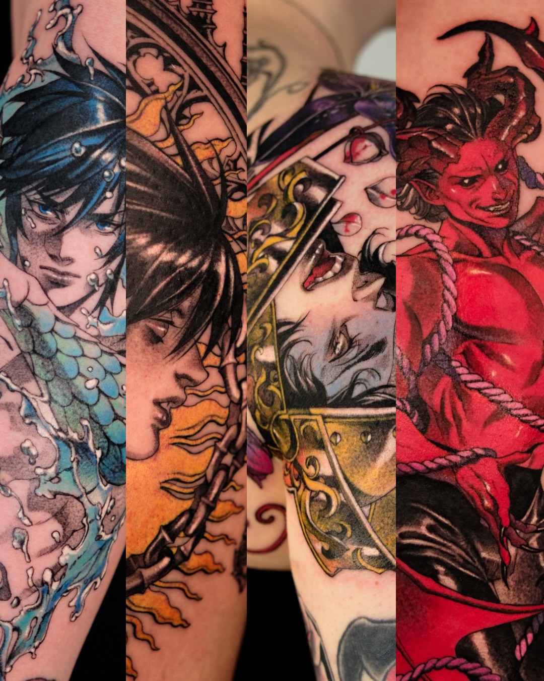 Anime characters anime tattoo on the forearm by Hemi 혜미타투