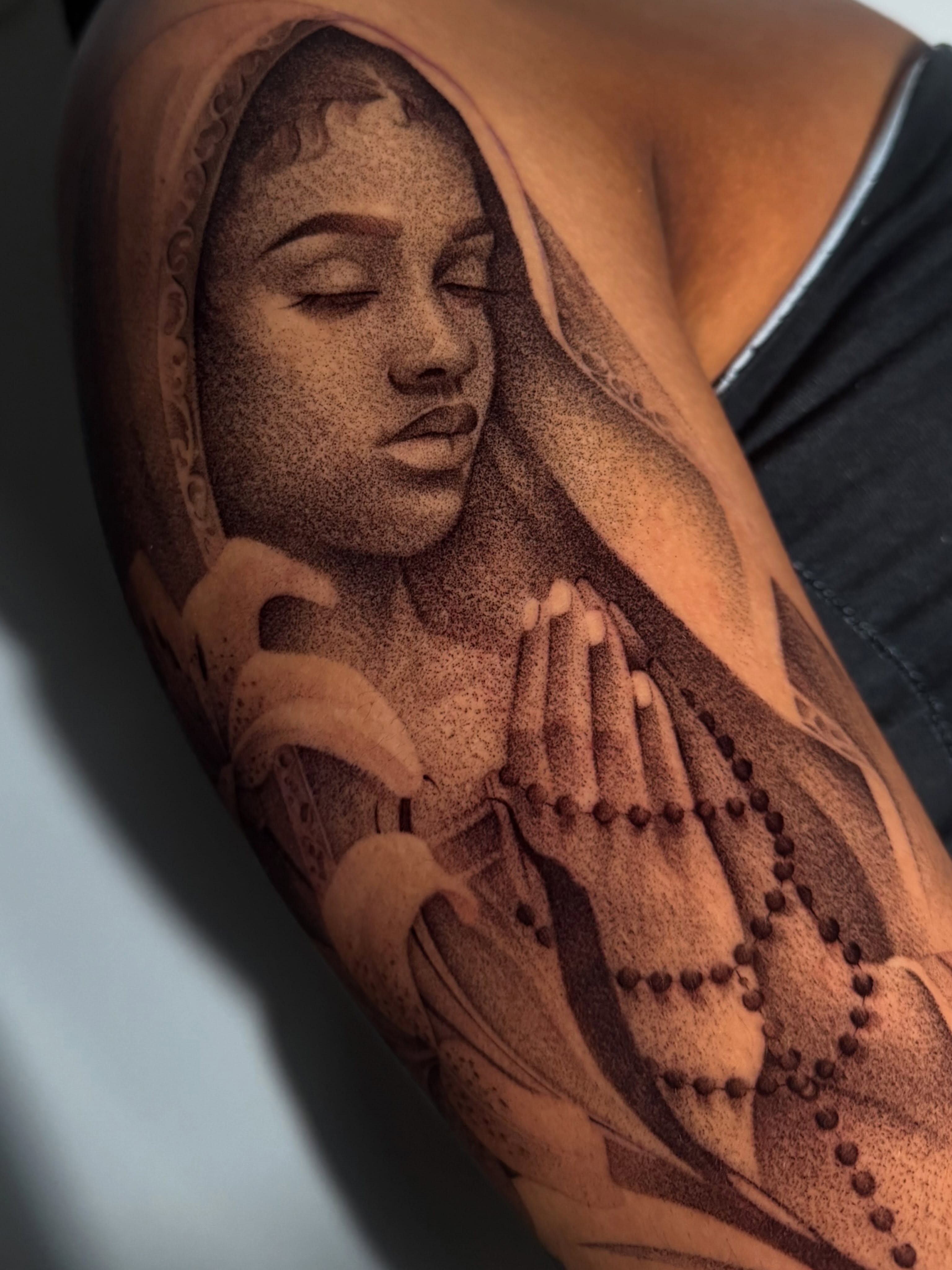 Tattoo by @dragonink.tattoos — dotwork