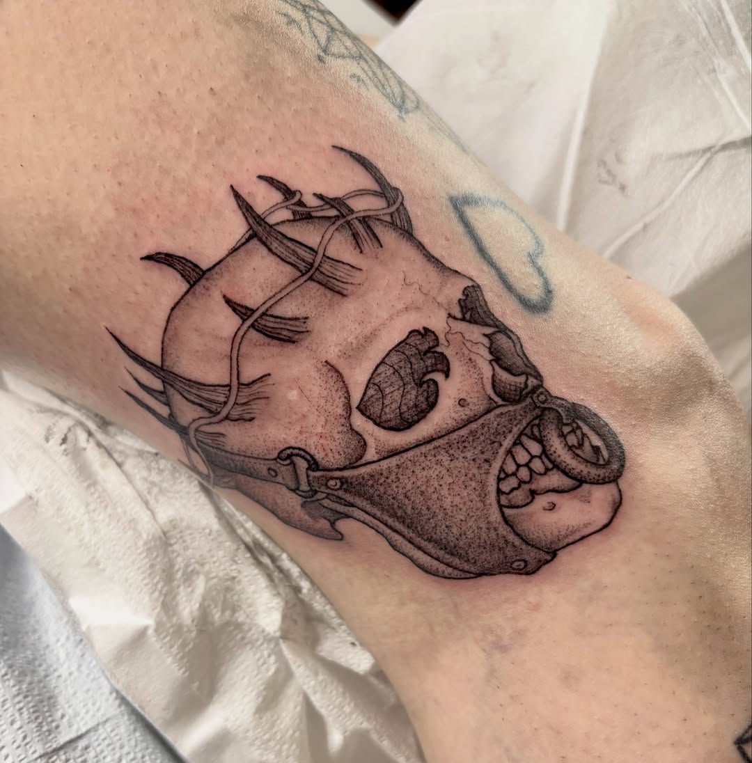 Tattoo by @softcorehorror — black_and_grey, realism